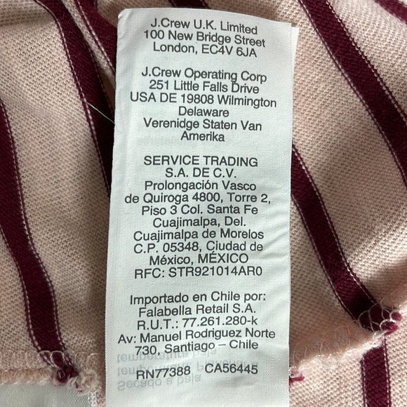 J.Crew Artist long sleeved striped tshirt in light & dark pink ladies M - Picture 10 of 10